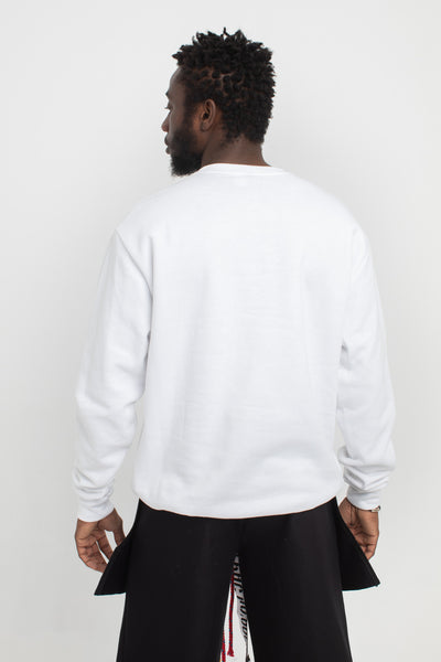 Bluza de Molton RETRO WHITE | UNISEX