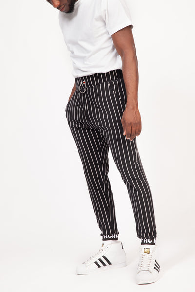 Pantaloni STRIPED Black & White